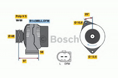 BOSCH 0124225011 -  Генератор