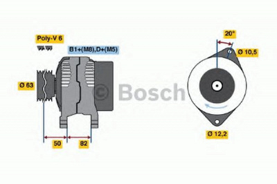 BOSCH 0124225016 -  Генератор