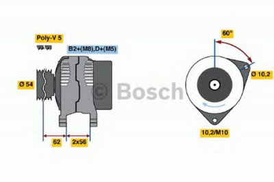 BOSCH 0124225041 -  Генератор