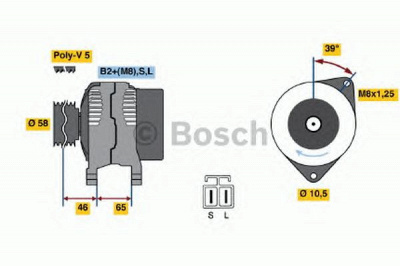 BOSCH 0124325008 -  Генератор
