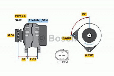 BOSCH 0124325018 -  Генератор