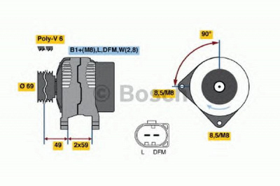 BOSCH 0124325022 -  Генератор