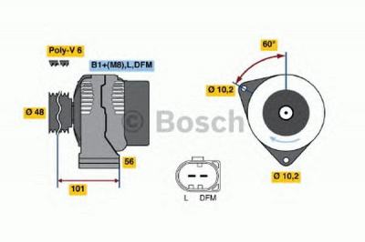 BOSCH 0124325045 -  Генератор