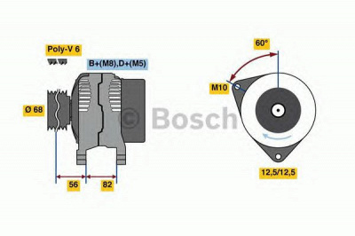 BOSCH 0124325054 -  Генератор