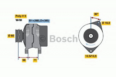 BOSCH 0124325145 -  Генератор
