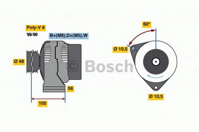 BOSCH 0124325226 -  Генератор