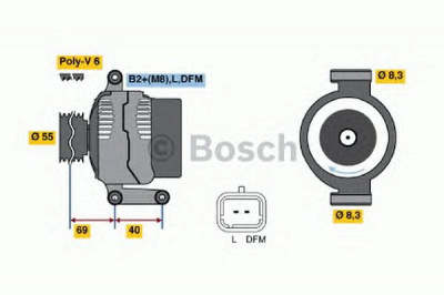 BOSCH 0124415007 -  Генератор
