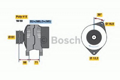 BOSCH 0124415012 -  Генератор