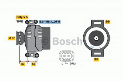 BOSCH 0124415025 -  Генератор