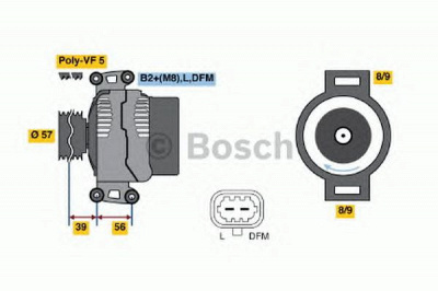 BOSCH 0124425040 -  Генератор