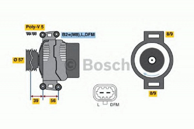 BOSCH 0124425053 -  Генератор