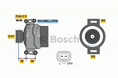 BOSCH 0124425056 -  Генератор