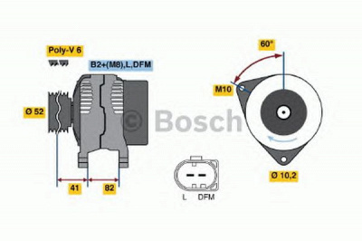 BOSCH 0124515042 -  Генератор