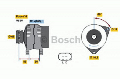 BOSCH 0124515044 -  Генератор