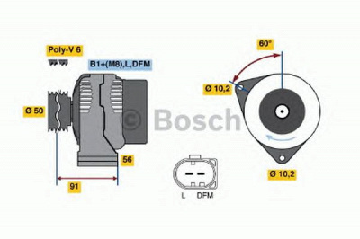 BOSCH 0124515055 -  Генератор