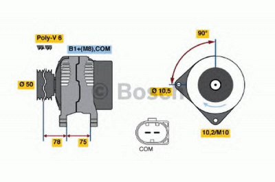 BOSCH 0124515105 -  Генератор