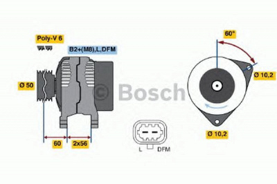 BOSCH 0124525031 -  Генератор