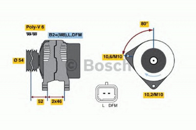 BOSCH 0124525034 -  Генератор