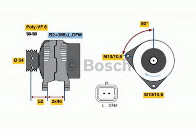 BOSCH 0124525035 -  Генератор
