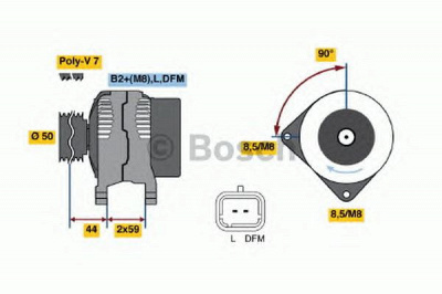 BOSCH 0124525044 -  Генератор