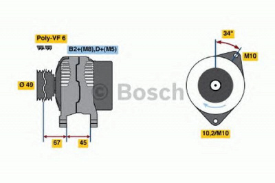 BOSCH 0124525046 -  Генератор
