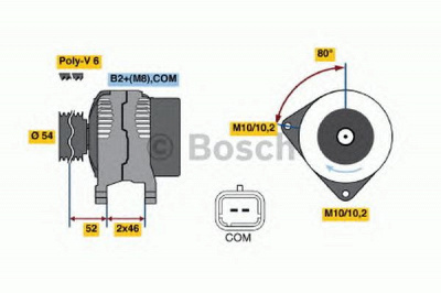 BOSCH 0124525063 -  Генератор