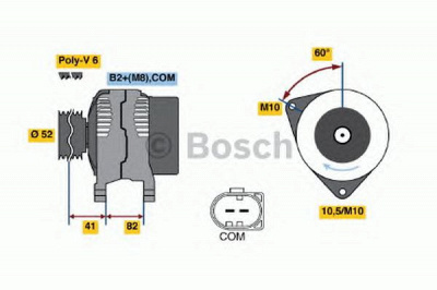 BOSCH 0124525106 -  Генератор