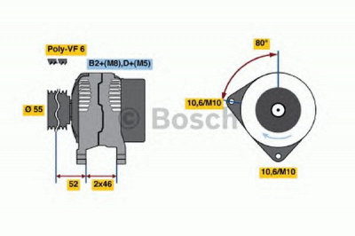 BOSCH 0124615027 -  Генератор