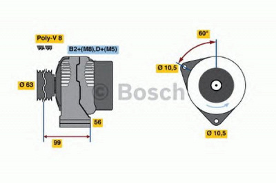 BOSCH 0124615029 -  Генератор