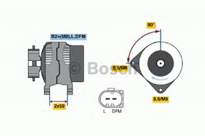 BOSCH 0124615031 -  Генератор, 14В 150А