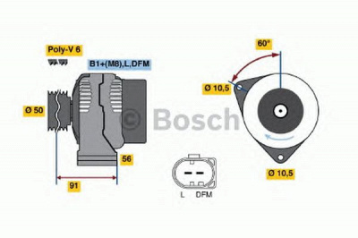 BOSCH 0124615049 -  Генератор
