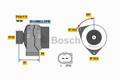 BOSCH 0124625032 -  Генератор