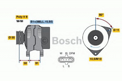BOSCH 0124655005 -  Генератор