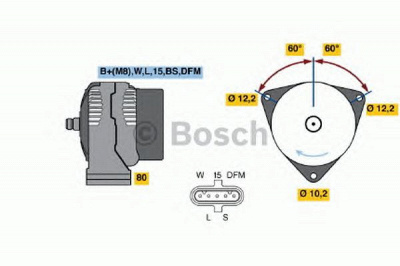 BOSCH 0124655009 -  Генератор