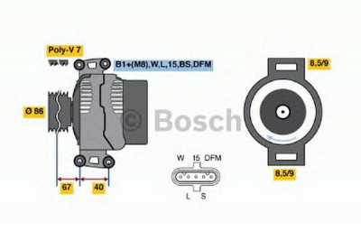 BOSCH 0124655014 -  Генератор