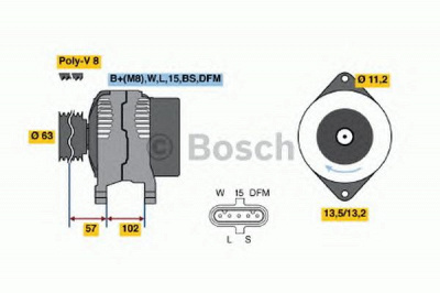 BOSCH 0124655024 -  Генератор