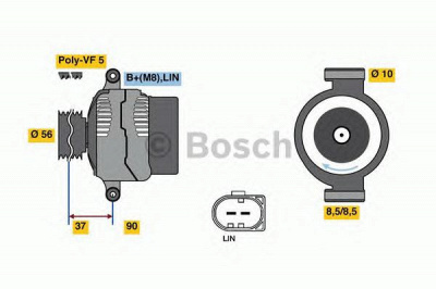 BOSCH 0125711048 -  Генератор
