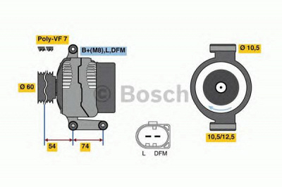 BOSCH 0125711049 -  Генератор