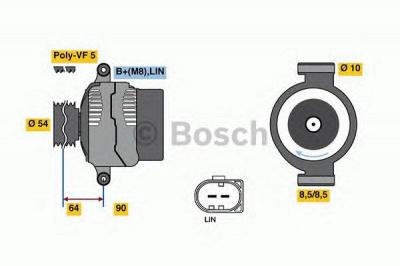 BOSCH 0125811020 -  Генератор