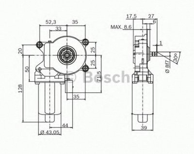 BOSCH 0130821530 -  Электродвигатель, стеклоподъемник