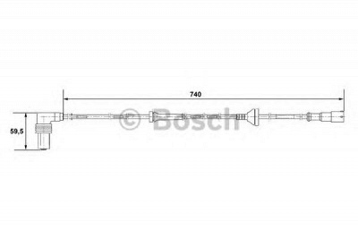 BOSCH 0265001059 -  Датчик, частота вращения колеса