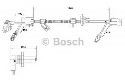 BOSCH 0265001296 -  Датчик, частота вращения колеса