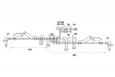 BOSCH 0265006256 -  Датчик, частота вращения колеса