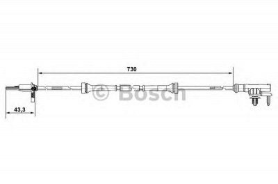 BOSCH 0265007637 -  Датчик, частота вращения колеса