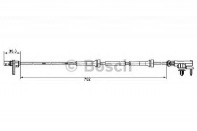 BOSCH 0265007638 -  Датчик, частота вращения колеса