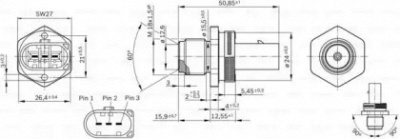 BOSCH 0281002842 -  Датчик, давление подачи топлива