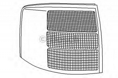 BOSCH 0318307104 - Рассеиватель, задний фонарь