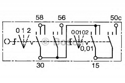 BOSCH 0342307002 - Переключатель зажигания