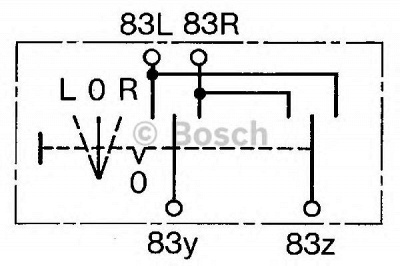 BOSCH 0343302003 -  Выключатель, стеклолодъемник