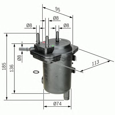 BOSCH 0450907008 -  Топливный фильтр